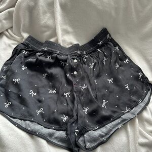 Aerie Black and White Pajama Shorts